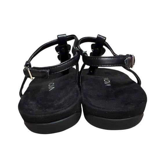 Vionic Women’s 7 Miami T-Strap Sandals Black Silver Comfort - Picture 6 of 8